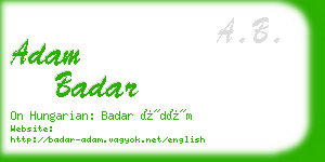 adam badar business card